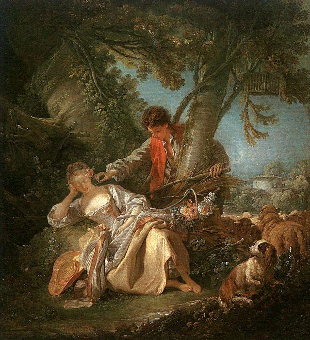 Francois Boucher The Sleeping Shepherdess oil painting image